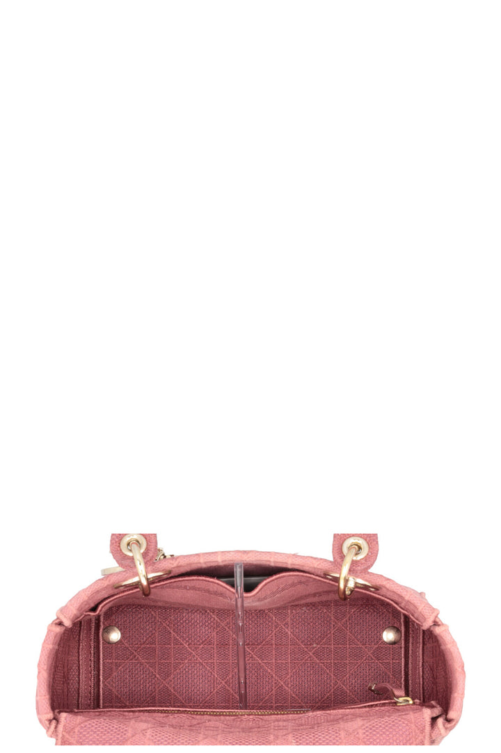 CHRISTIAN DIOR Cannage Lady D-Lite Bag Dusty Pink