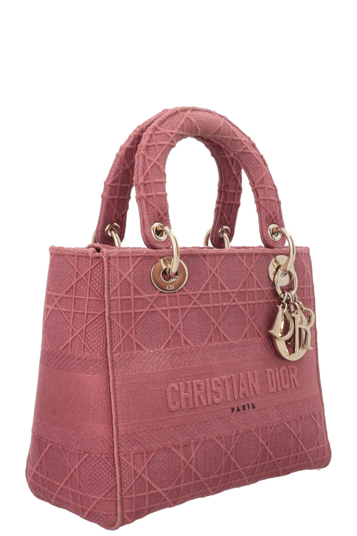 CHRISTIAN DIOR Cannage Lady D-Lite Bag Dusty Pink