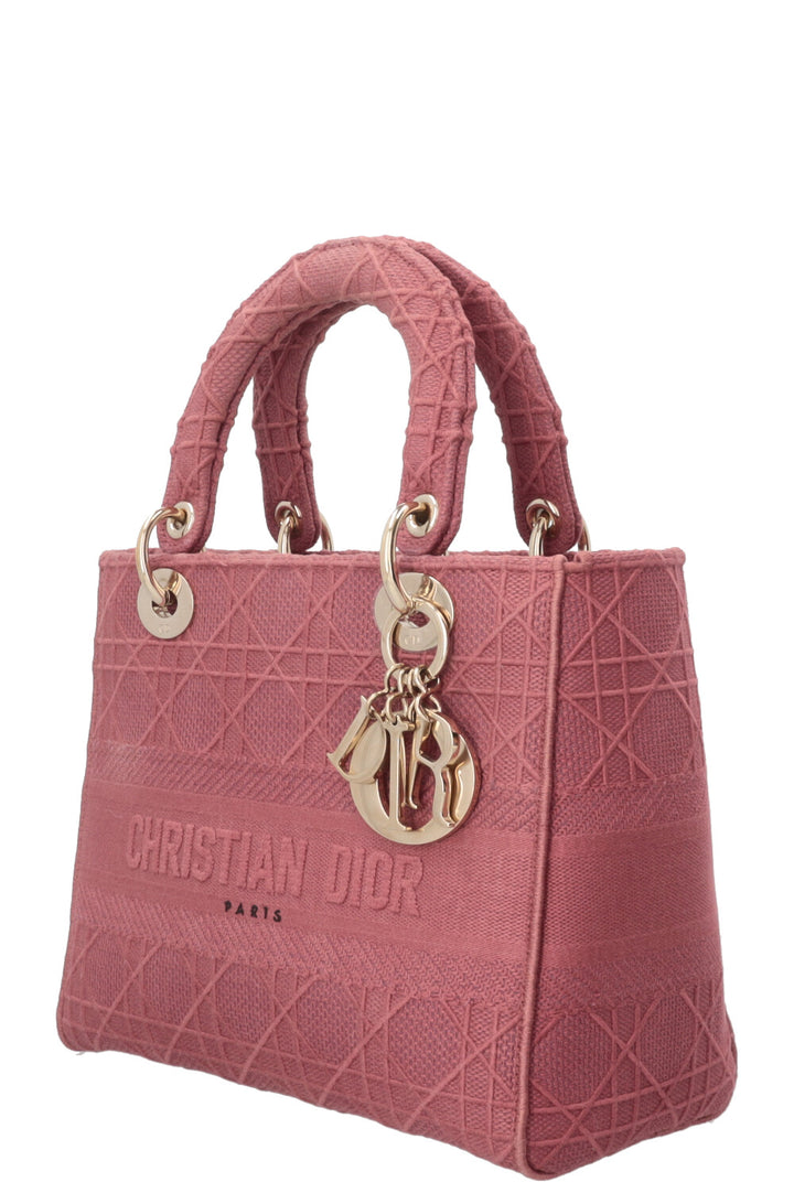 CHRISTIAN DIOR Cannage Lady D-Lite Bag Dusty Pink