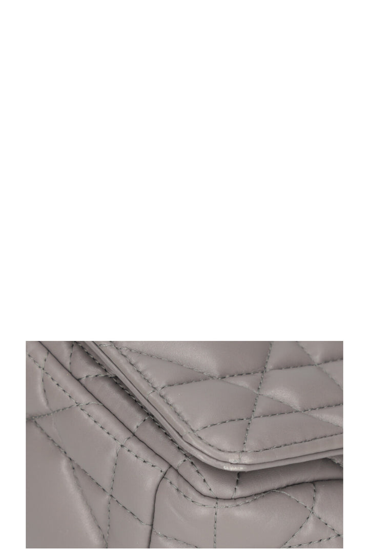 CHRISTIAN DIOR Caro Bag Macrocannage Calfskin Grey