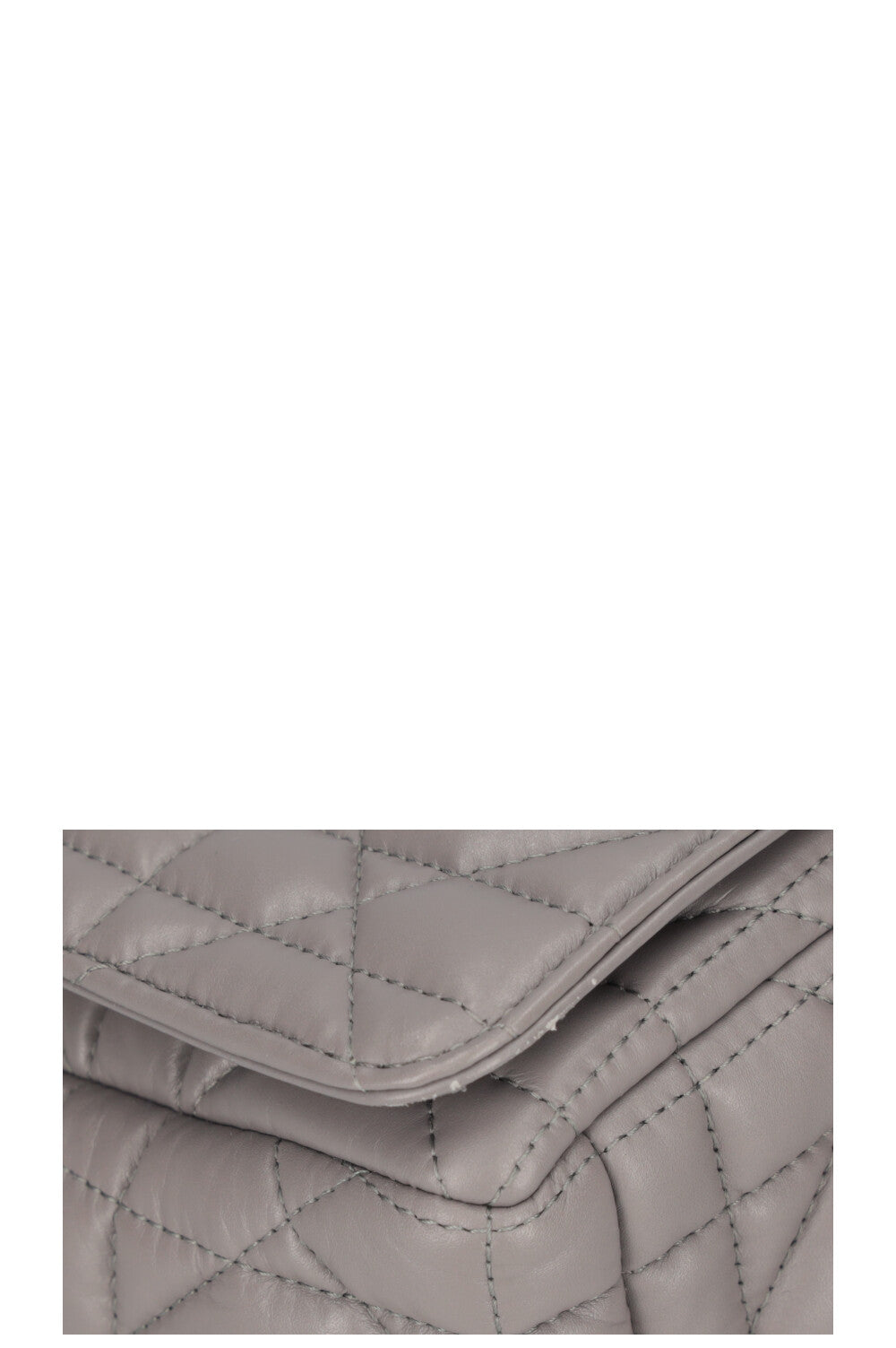 CHRISTIAN DIOR Caro Bag Macrocannage Calfskin Grey