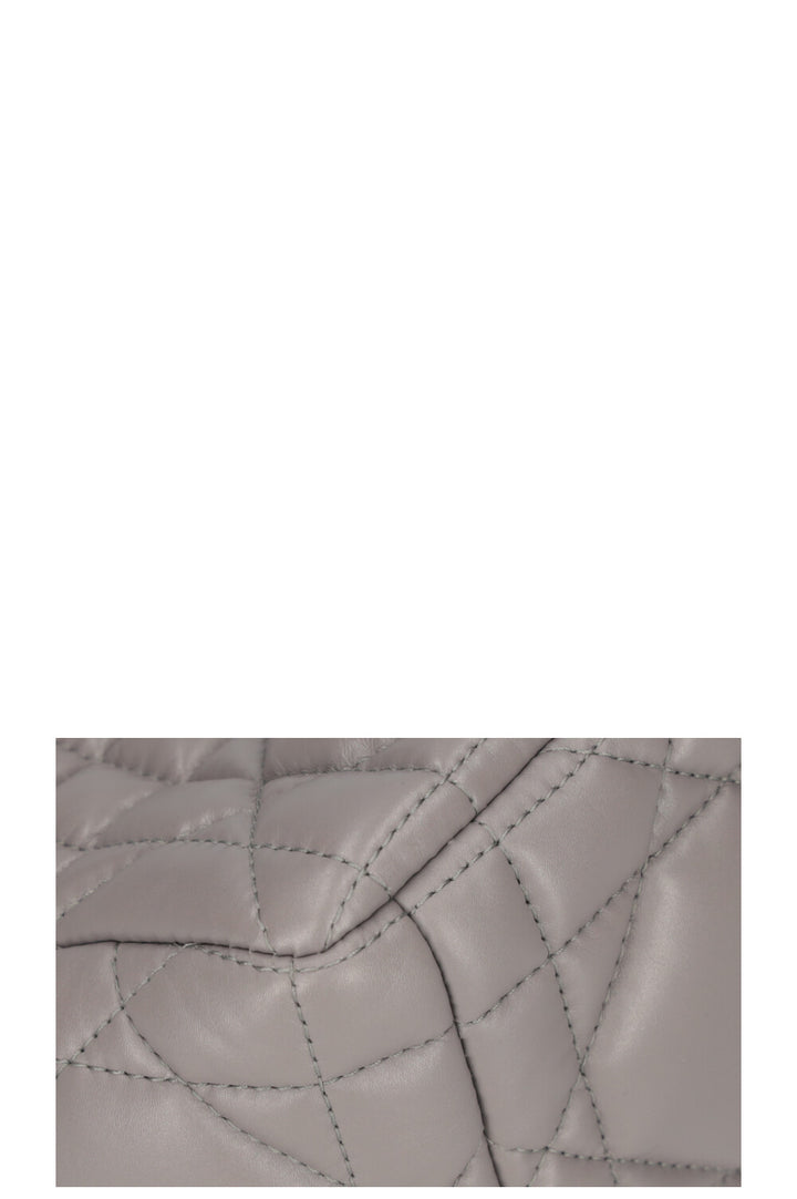 CHRISTIAN DIOR Caro Bag Macrocannage Calfskin Grey