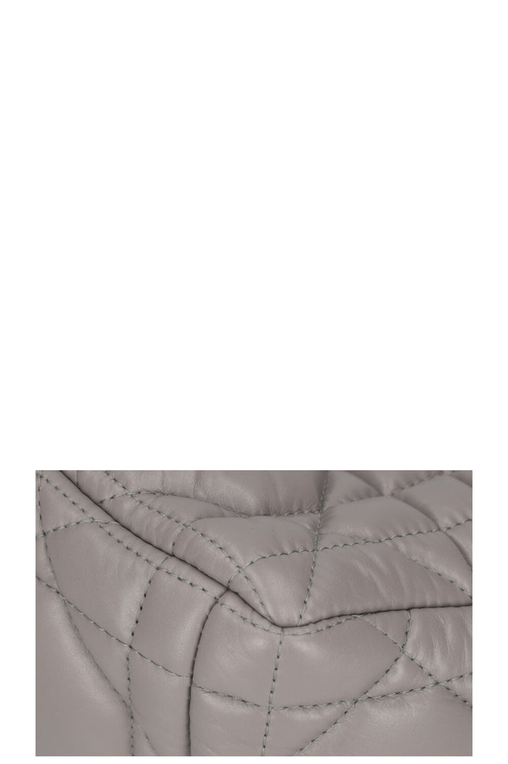 CHRISTIAN DIOR Caro Bag Macrocannage Calfskin Grey