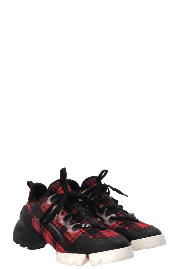 CHRISTIAN DIOR D-Connect Sneaker Checkered Black Red