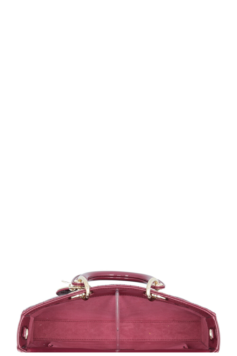 CHRISTIAN DIOR D-Joy Small Patent Cherry Red