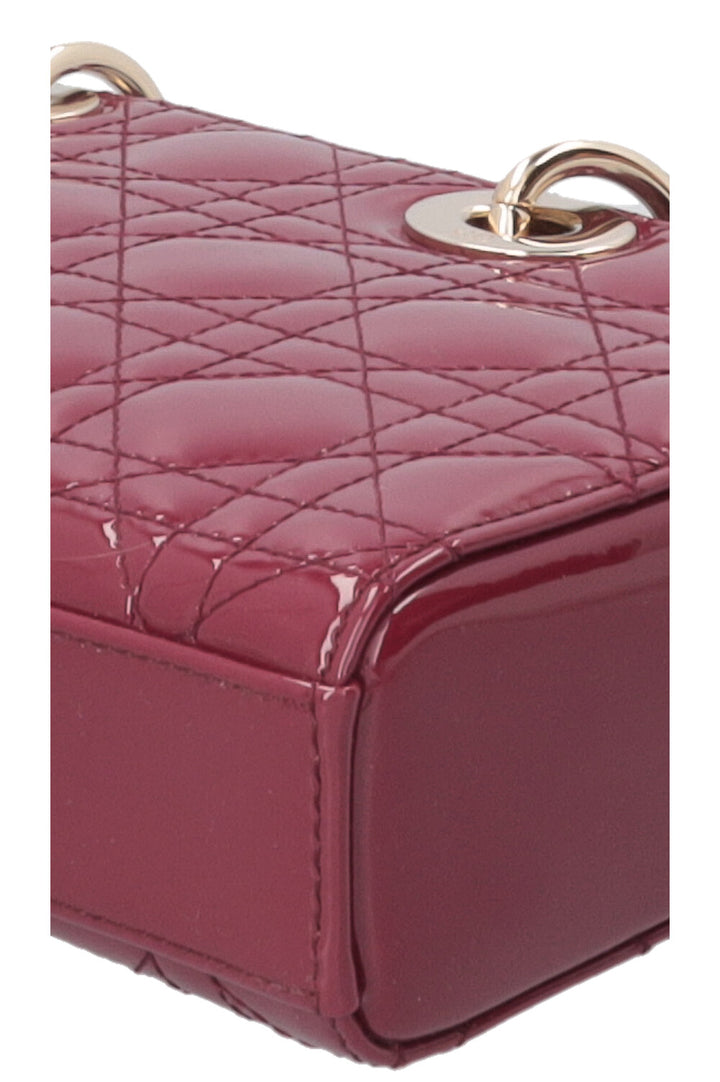 CHRISTIAN DIOR D-Joy Small Patent Cherry Red