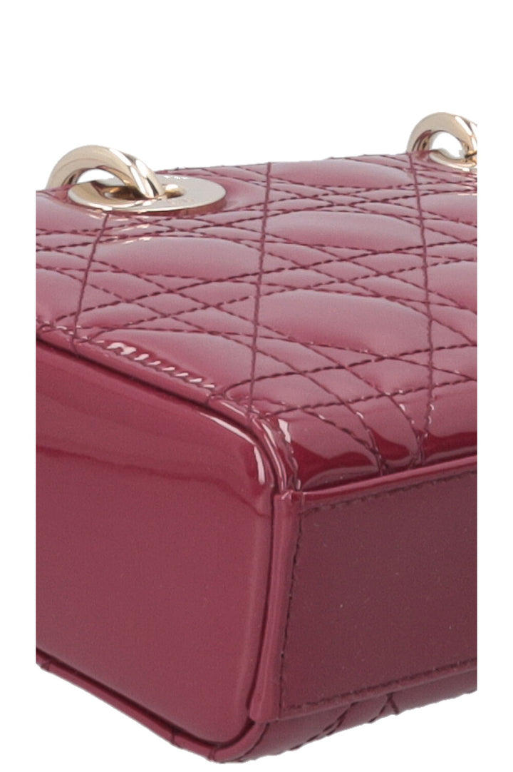 CHRISTIAN DIOR D-Joy Small Patent Cherry Red