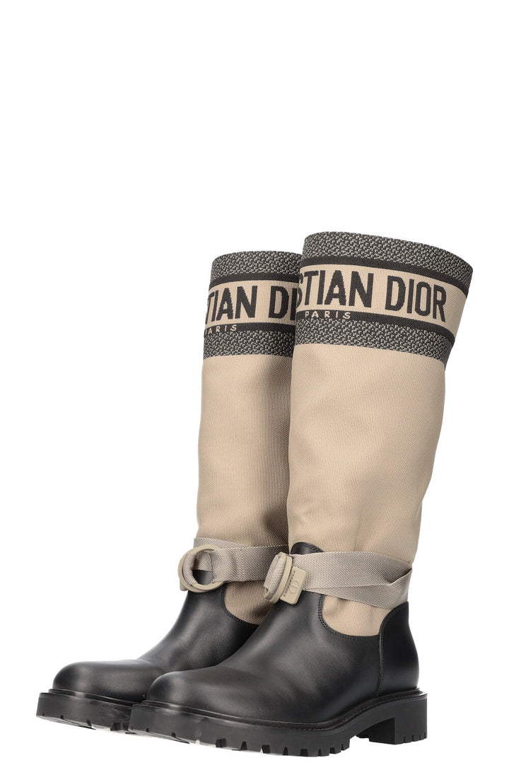 CHRISTIAN DIOR D-Major Boots Canvas Calfskin