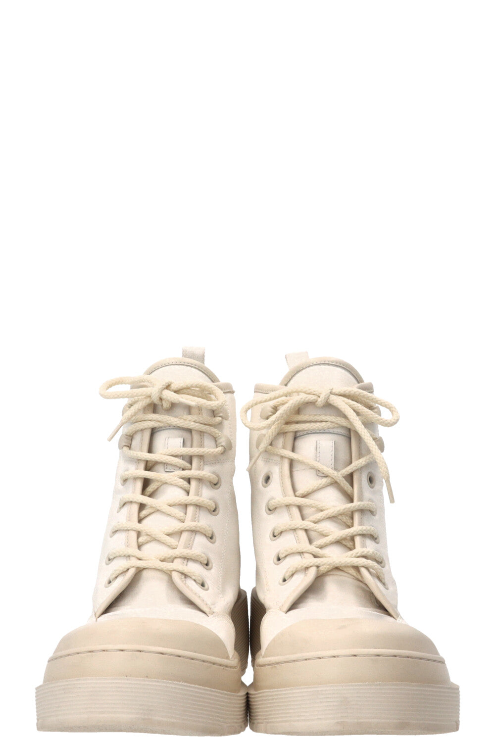 CHRISTIAN DIOR D-Rise Ankle Boots Canvas Off-White