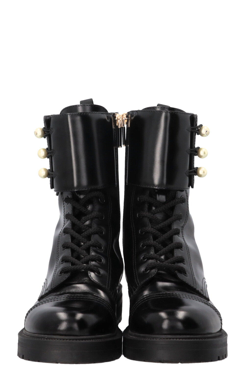 Bottines D-Strike CHRISTIAN DIOR en cuir noir