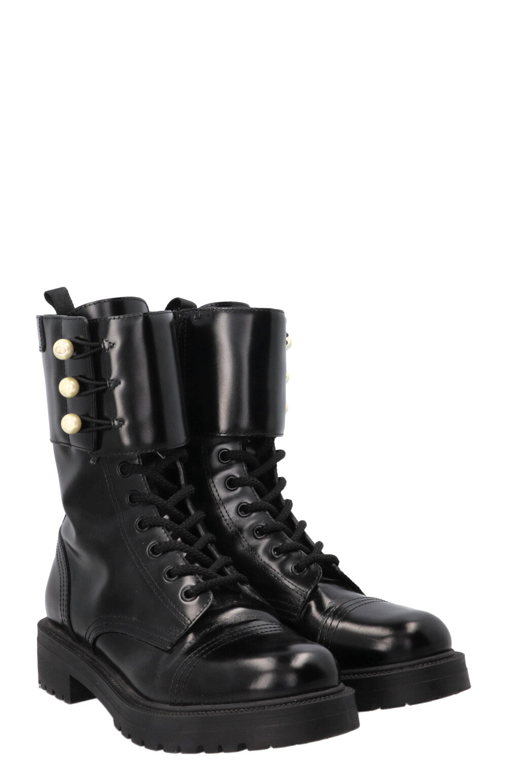 Bottines D-Strike CHRISTIAN DIOR en cuir noir