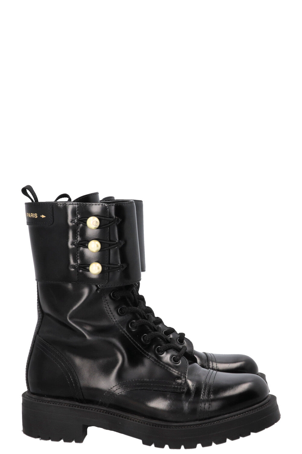Bottines D-Strike CHRISTIAN DIOR en cuir noir