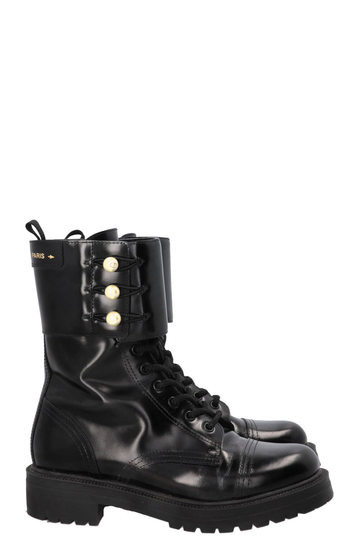 Bottines D-Strike CHRISTIAN DIOR en cuir noir