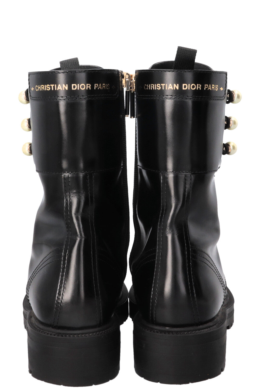 Bottines D-Strike CHRISTIAN DIOR en cuir noir