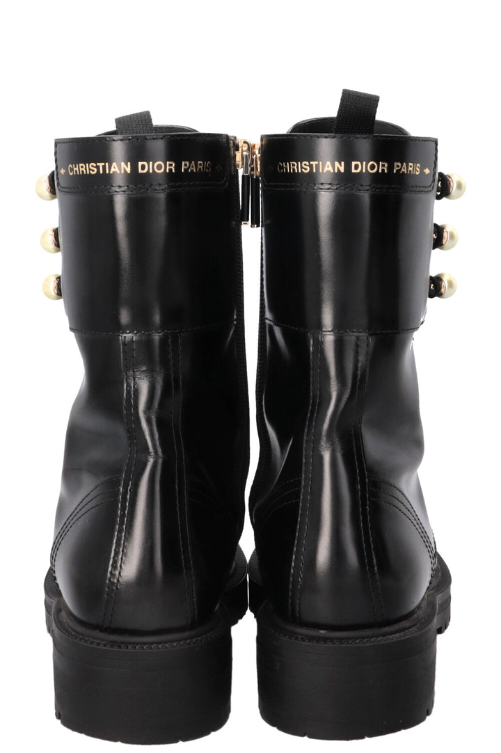 Bottines D-Strike CHRISTIAN DIOR en cuir noir