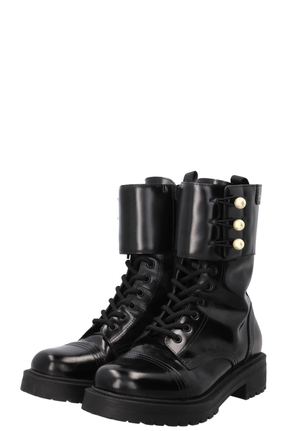 Bottines D-Strike CHRISTIAN DIOR en cuir noir
