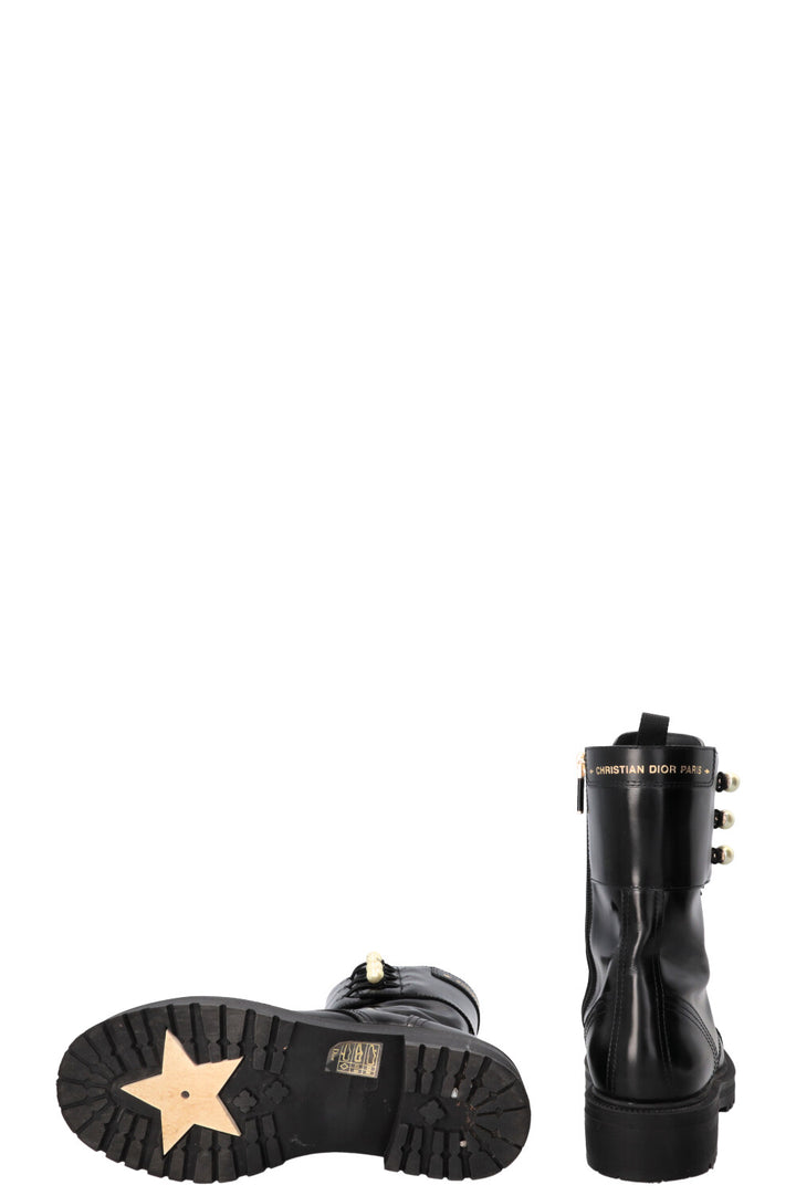Bottines D-Strike CHRISTIAN DIOR en cuir noir
