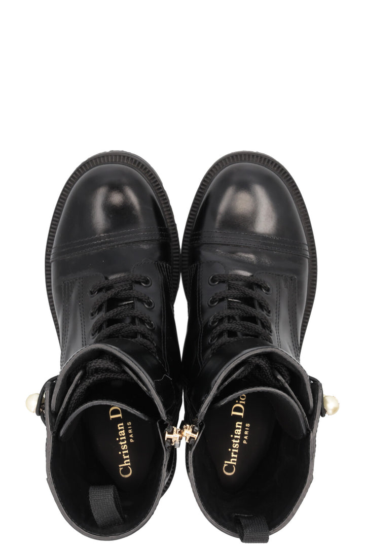 Bottines D-Strike CHRISTIAN DIOR en cuir noir
