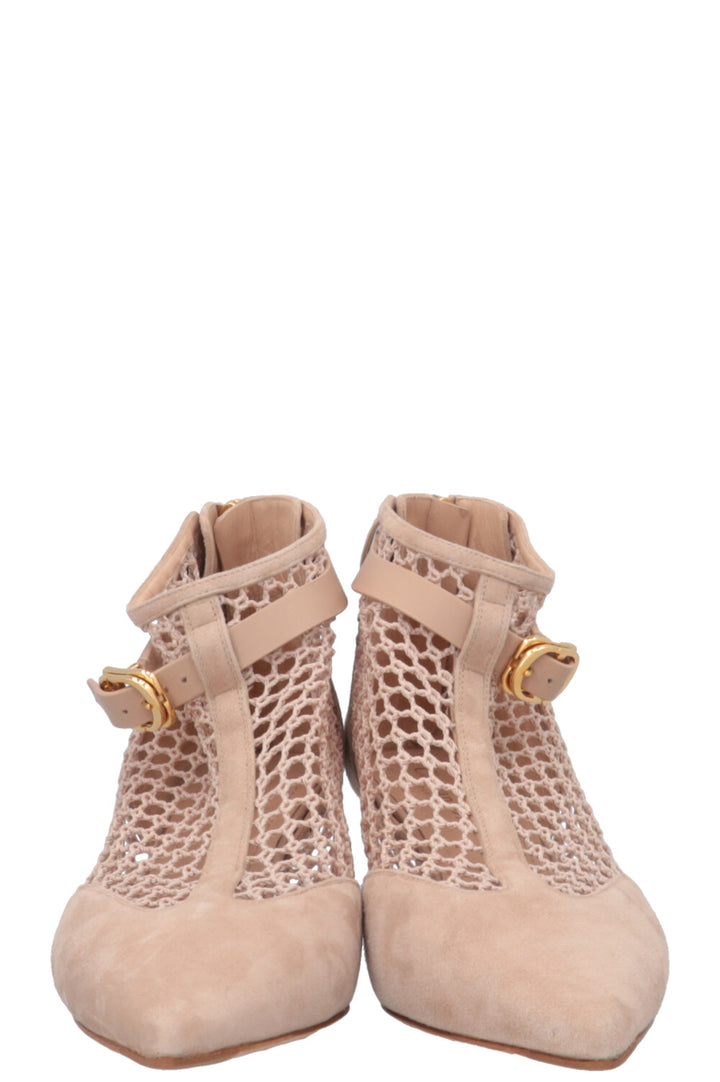 CHRISTIAN DIOR Dior-I Ankle Heels Mesh Nude