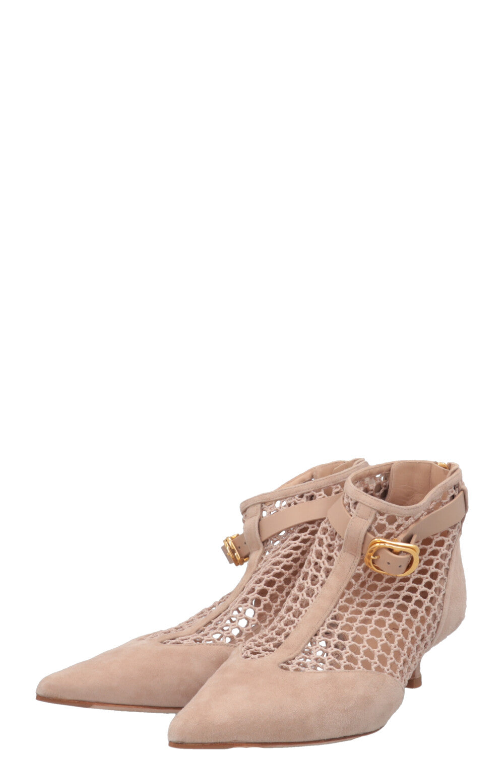 CHRISTIAN DIOR Dior-I Ankle Heels Mesh Nude