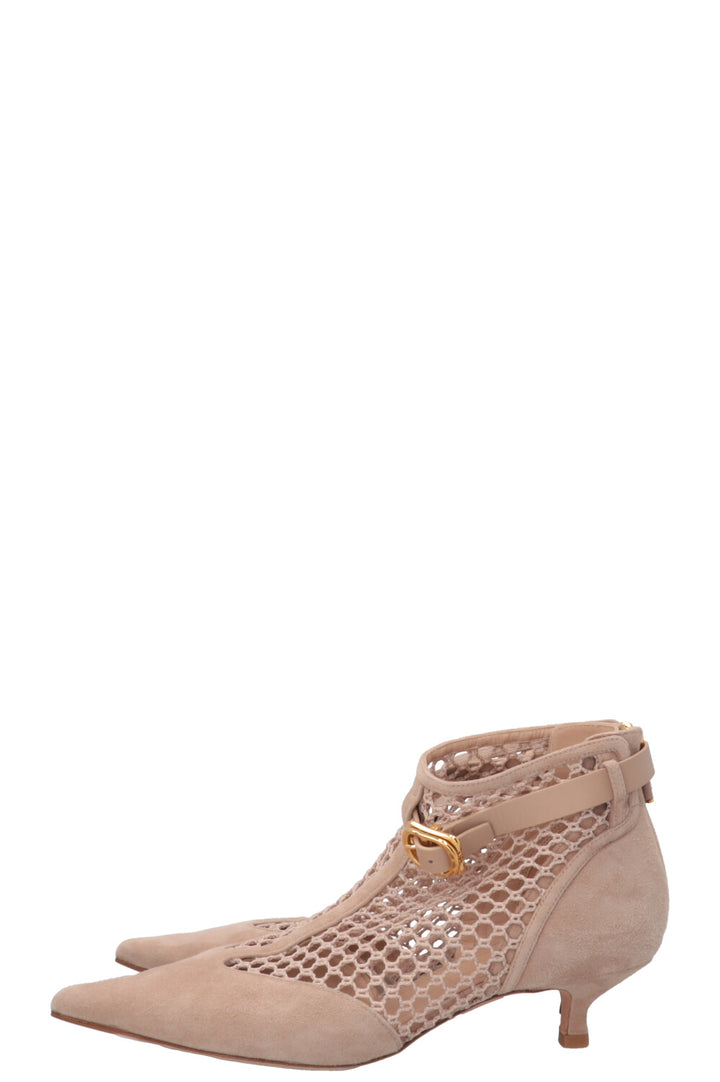 CHRISTIAN DIOR Dior-I Ankle Heels Mesh Nude
