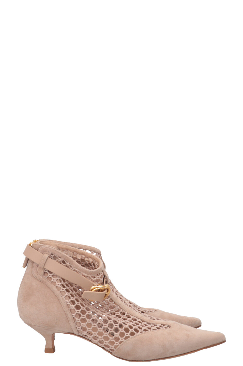 CHRISTIAN DIOR Dior-I Ankle Heels Mesh Nude