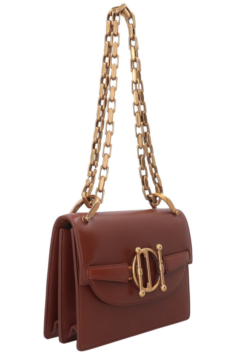 CHRISTIAN DIOR Sac à bandoulière DiorDirection en cuir marron