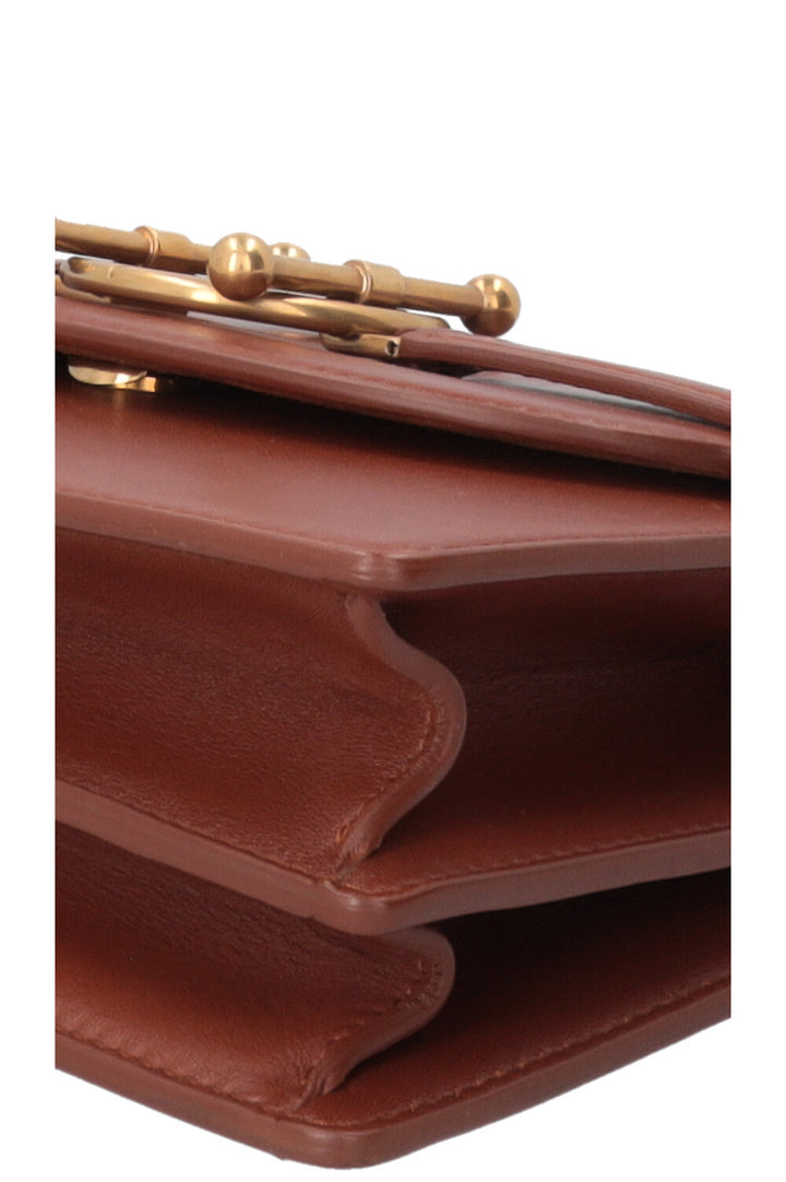 CHRISTIAN DIOR Sac à bandoulière DiorDirection en cuir marron