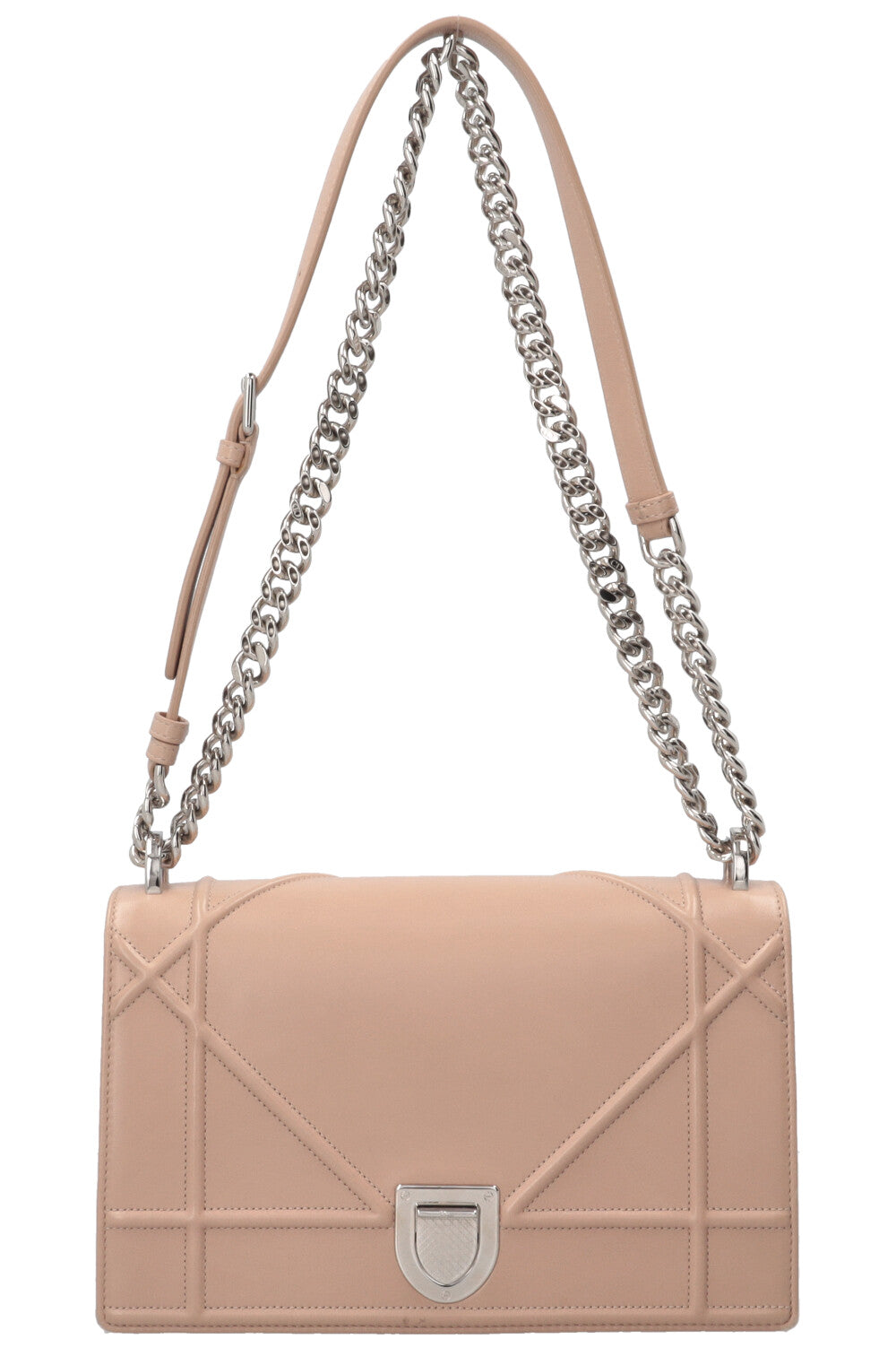 CHRISTIAN DIOR Diorama Bag Leather Nude