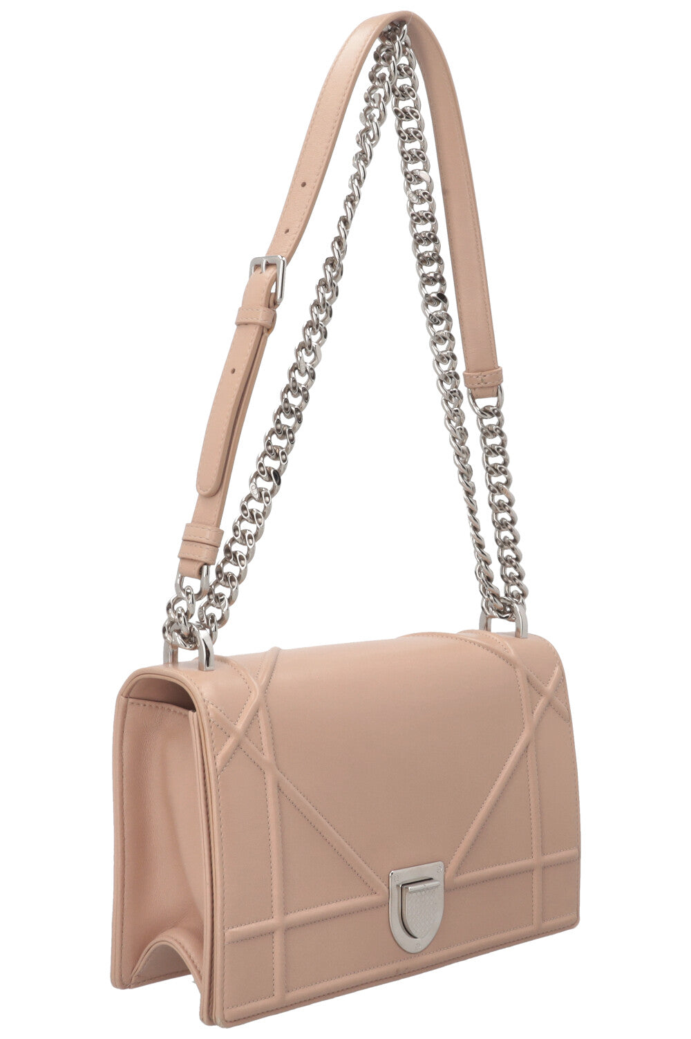 CHRISTIAN DIOR Diorama Bag Leather Nude