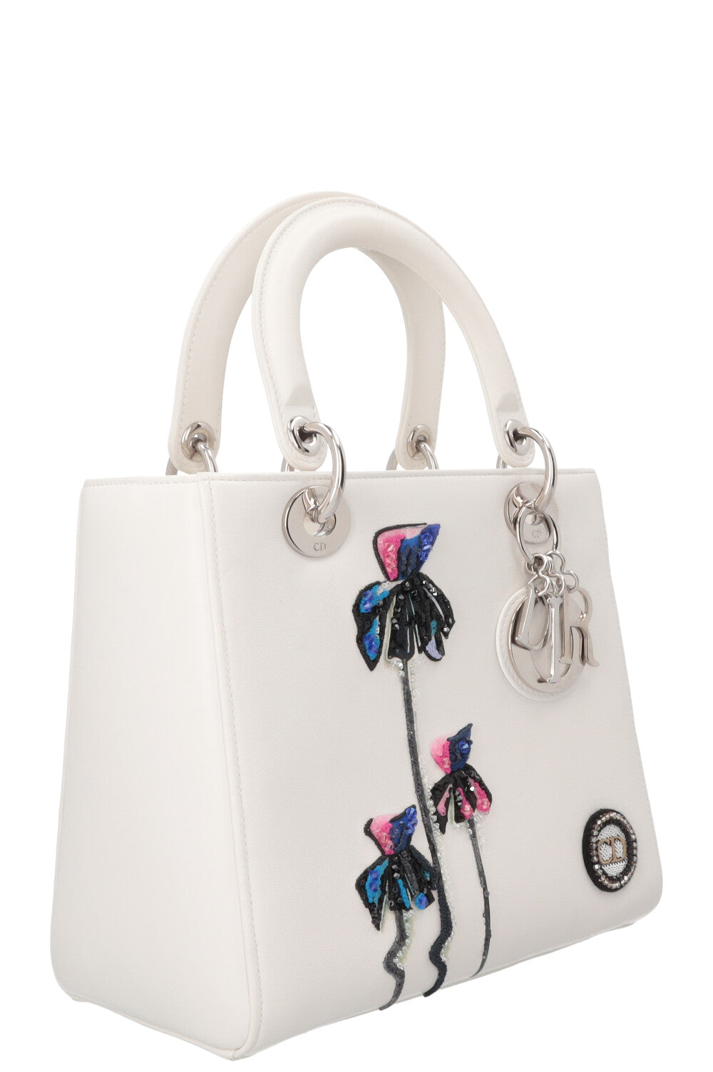 CHRISTIAN DIOR Embellished Lady Dior White