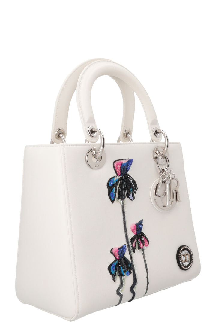 CHRISTIAN DIOR Embellished Lady Dior White