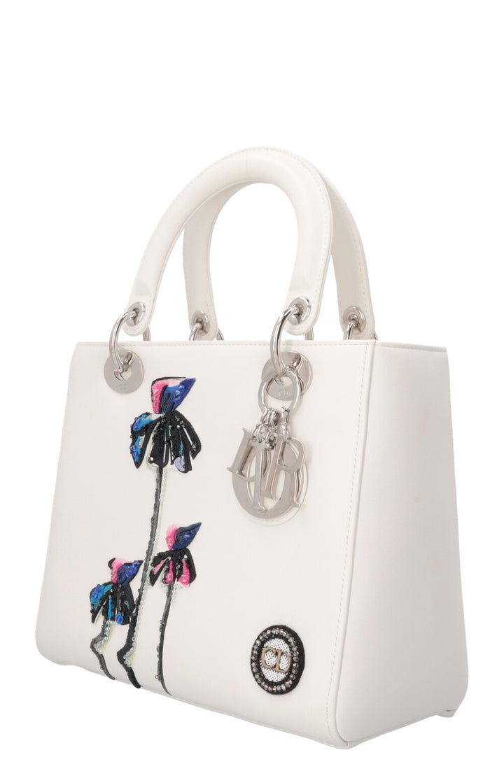 CHRISTIAN DIOR Embellished Lady Dior White