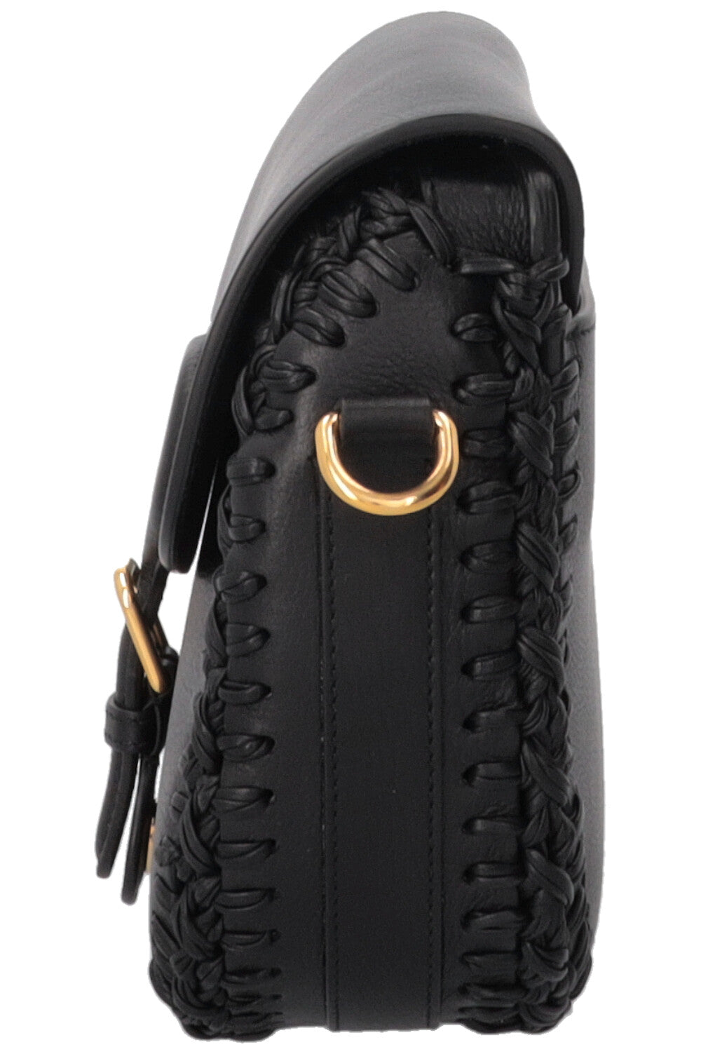 CHRISTIAN DIOR Embroidered Bobby Bag Medium Leather Black