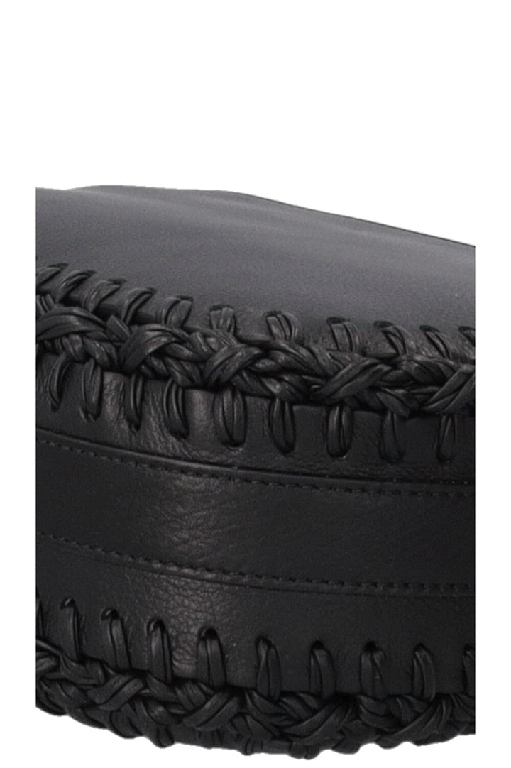 CHRISTIAN DIOR Embroidered Bobby Bag Medium Leather Black