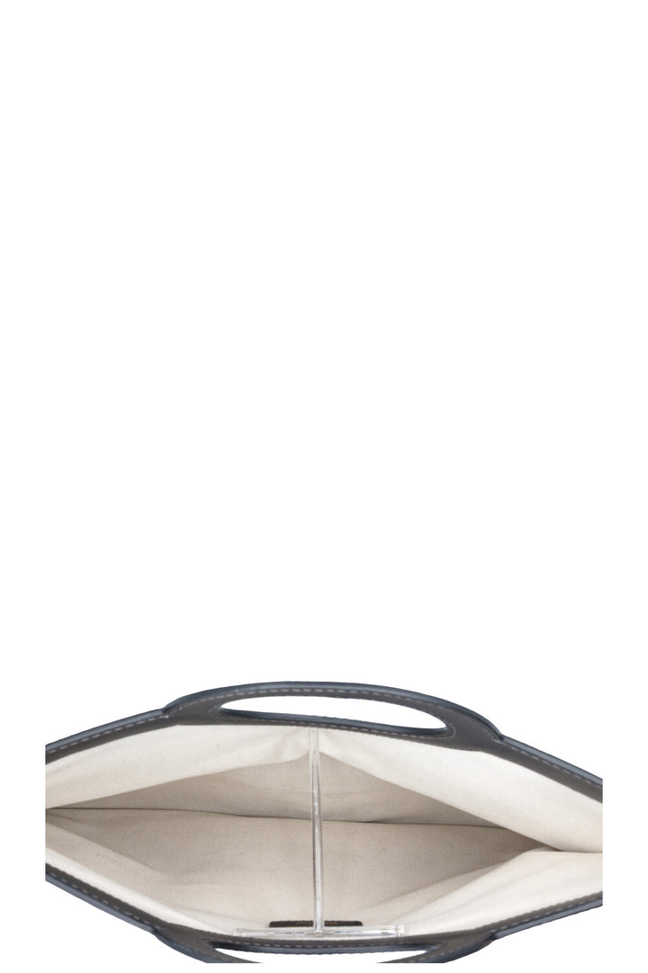 CHRISTIAN DIOR Foldable Clutch Oblique Canvas Blue