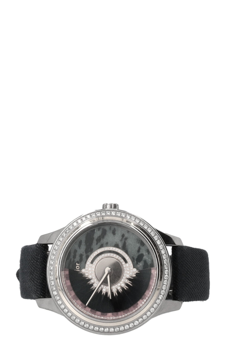 CHRISTIAN DIOR Grand Bal Wild 36mm Watch Diamonds Silver