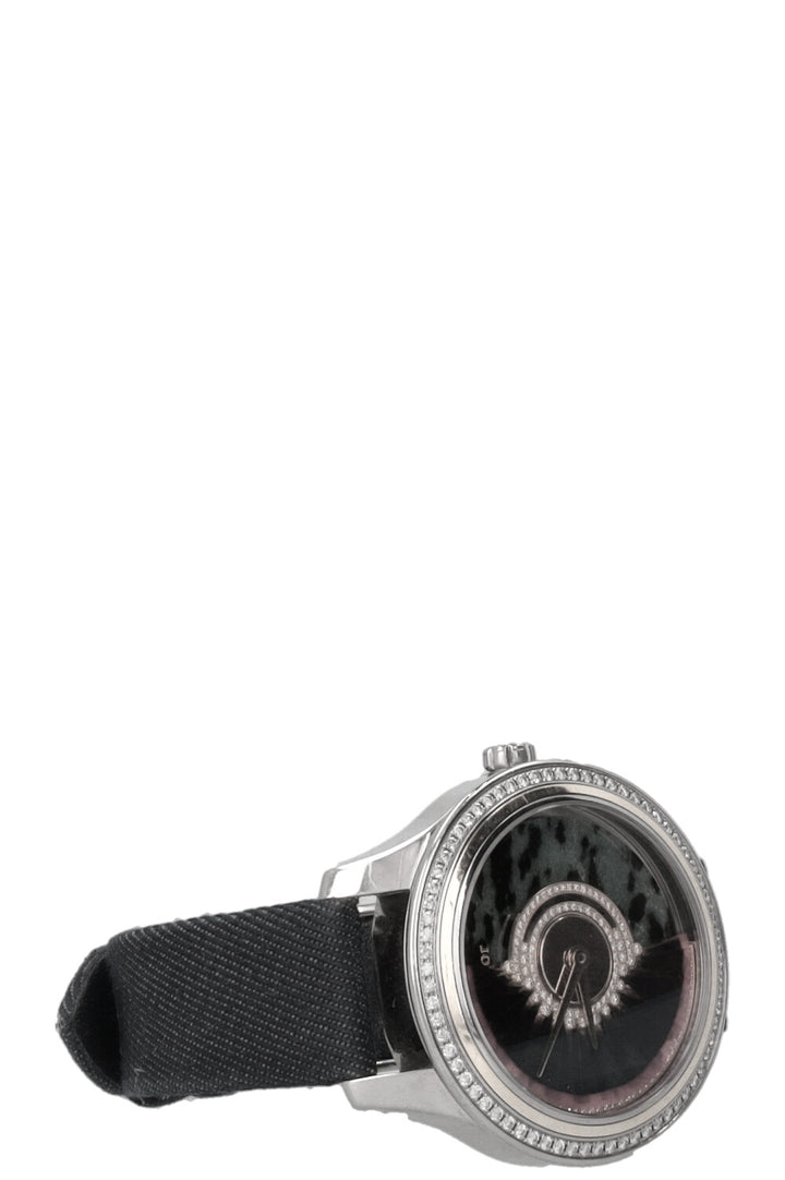 CHRISTIAN DIOR Grand Bal Wild 36mm Watch Diamonds Silver
