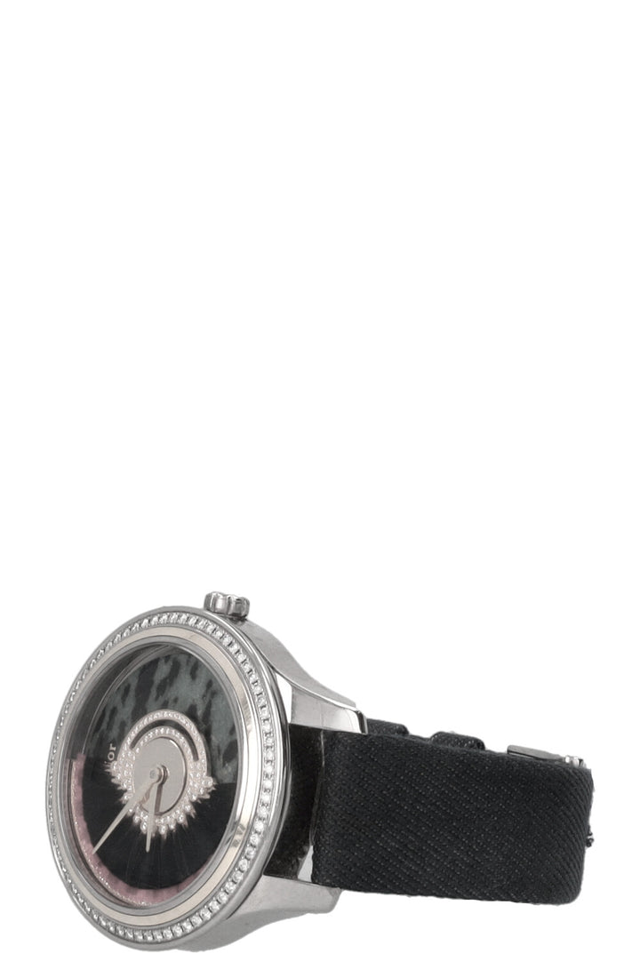 CHRISTIAN DIOR Grand Bal Wild 36mm Watch Diamonds Silver