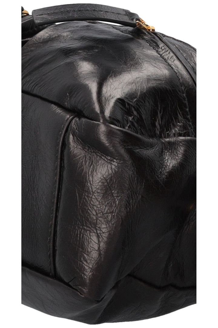 CHRISTIAN DIOR Grand Tour Bowling Bag Petit Cuir Noir