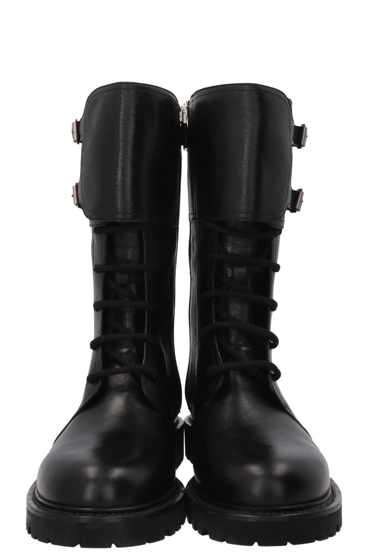 CHRISTIAN DIOR Ground Combat Boots Leather Black