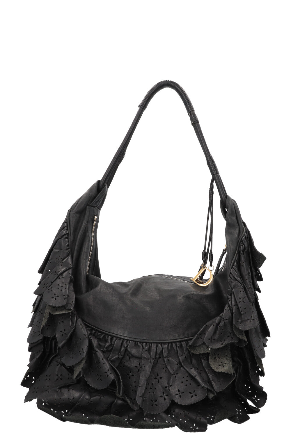 CHRISTIAN DIOR Sac porté épaule Gypsy Ruffle Noir