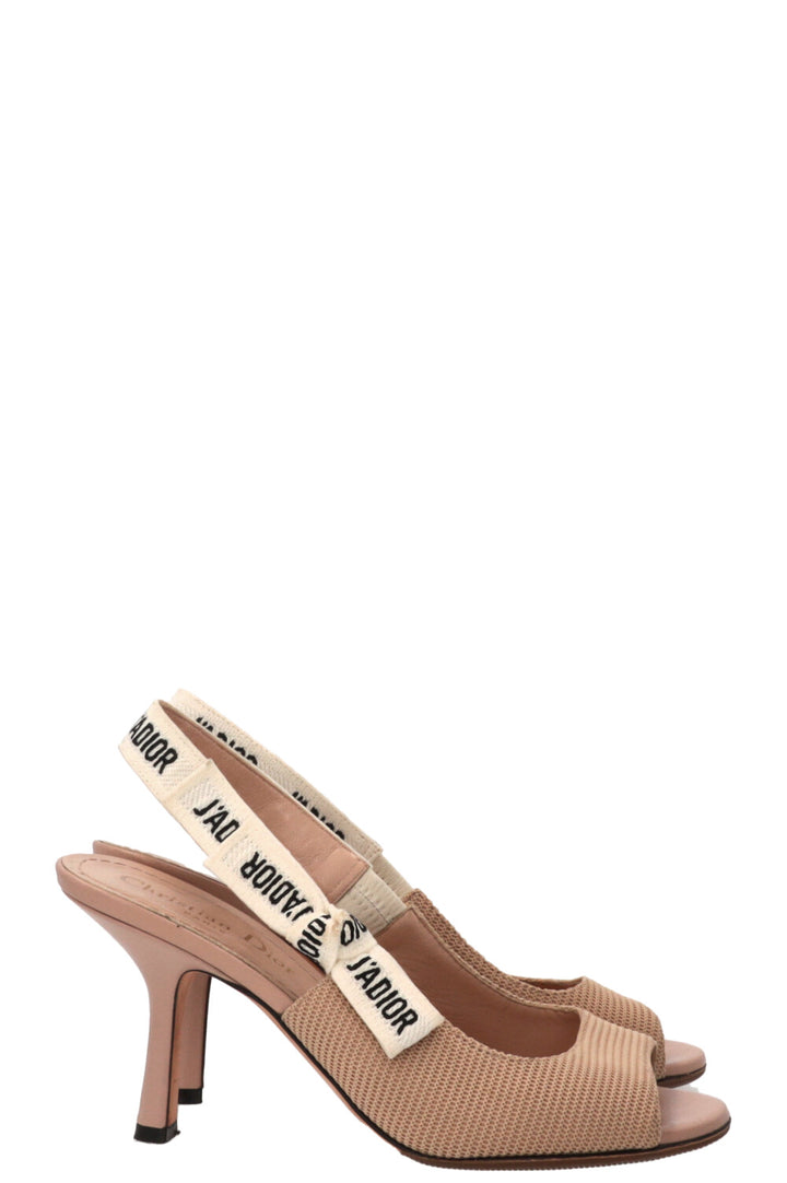 CHRISTIAN DIOR J'Adior Peep-Toe Pumps Beige