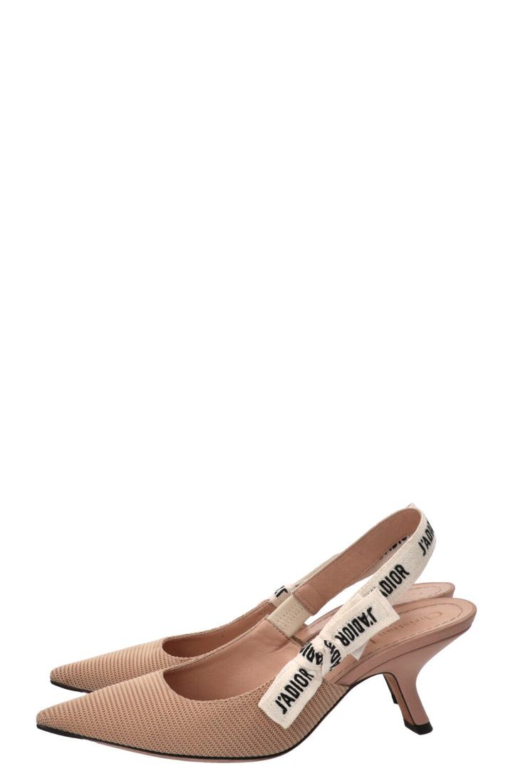CHRISTIAN DIOR J'Adior Slingback Heels Beige