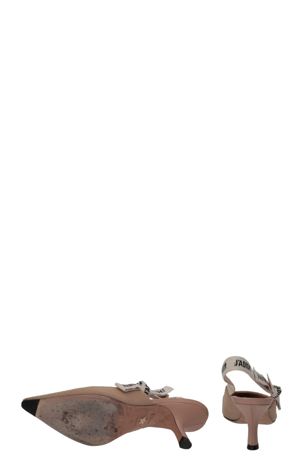 CHRISTIAN DIOR J'Adior Slingback Heels Beige