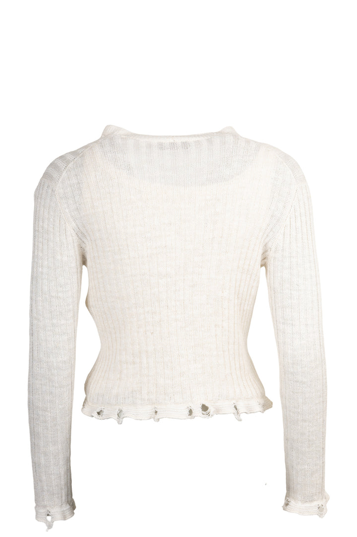 CHRISTIAN DIOR Knit Twinset Linen Cashmere Ivory