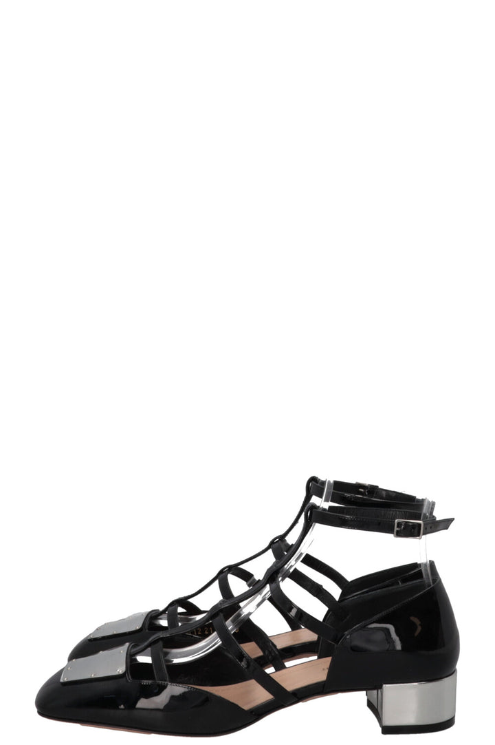 CHRISTIAN DIOR Escarpins La Parisienne en cuir verni noir