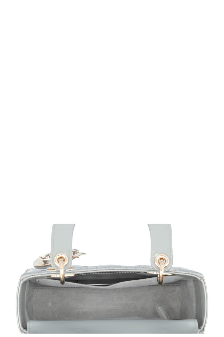 CHRISTIAN DIOR Lady Dior Small Patent Sage
