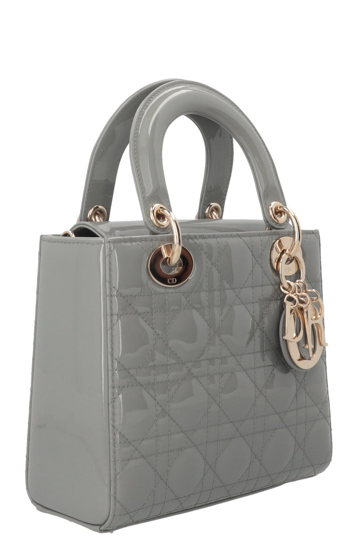 CHRISTIAN DIOR Lady Dior Small Patent Sage