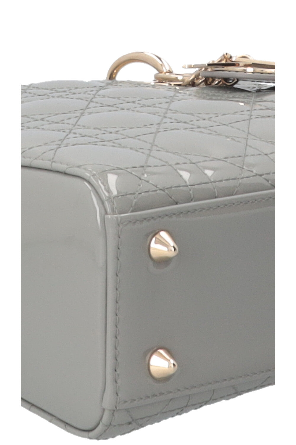 CHRISTIAN DIOR Lady Dior Small Patent Sage